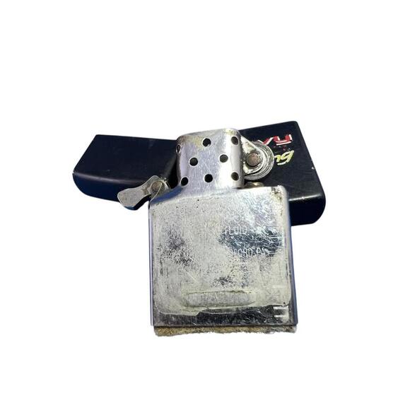 Vintage Zippo Lighter Chevy Racing Logo Black Matte Windproof Made in USA 2000 - Picture 3 of 6